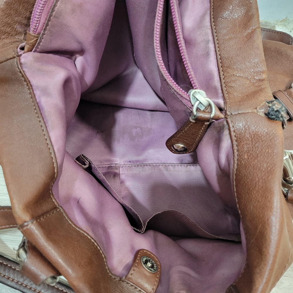 Coach Brown Leather Ashley Shoulder Bag Satchel Purse - Picture 11 of 11